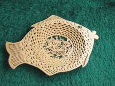 Fish Plate For Laser Cut Free AI File