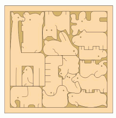 Laser Cut Creative Animal Jigsaw Puzzle Game For Kids Free DXF File