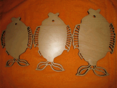 Laser Cut Decorative Fish Shaped Cutting Board Free DXF File