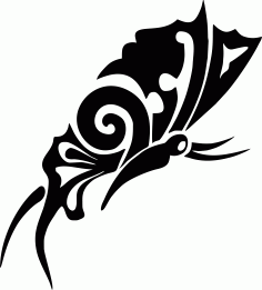 Tattoo Butterfly Design Free DXF File