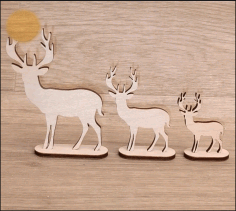Fawn Deer Wooden Ornament For Laser Cut Free PDF File
