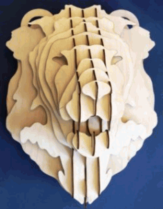 Female Lion Head Laser Cut Free PDF File