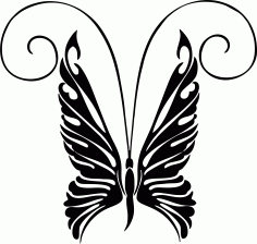 Laser Cut Butterfly Tattoo Design Free PDF File