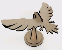 Laser Cut Design Wooden Bird Model Free PDF File