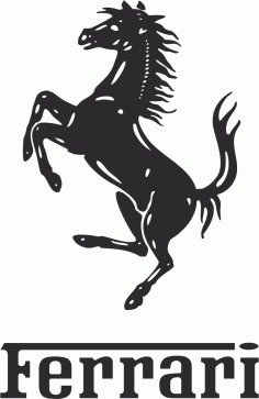 Laser Cut Ferrari Logo Horse Free PDF File