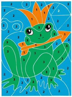 Laser Cut Frog Color By Number Puzzle For Kids Free PDF File