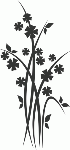 Decorative Elements Floral Ornament Plant Line Art Free DXF File