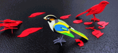 Laser Cut Bird 3d Puzzle Free AI File
