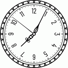 Laser Cut Decor Clock Pattern Free PDF File