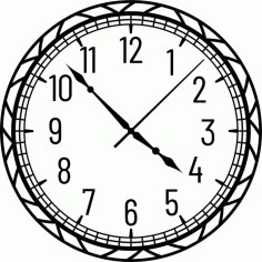 Laser Cut Decor Clock Simple Design Free PDF File