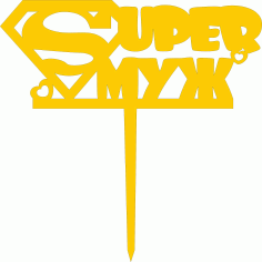 Decorative Topper Superman Free DXF File