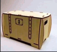 Box With Locks For Laser Cut Free DXF File