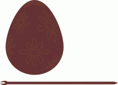 Decorative Easter Cake Topper Ornament Pattern Free AI File