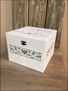 Decorative Wedding Card Box For Laser Cut Free DXF File