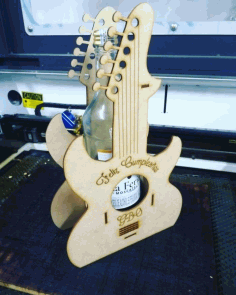 Guitar Wine Box For Laser Cut Free DXF File