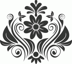 Laser Cut Awesome Flower Design Free AI File