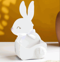 Laser Cut Bunny Flower Box Planter Free DXF File
