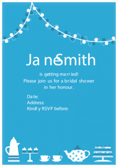 Bridal Shower Invitation Free CDR Vectors Art