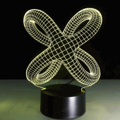 Laser Cut Art Knot 3d Illusion Lamp Free CDR Vectors Art
