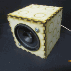 Laser Cut Dice Speaker Box Free CDR Vectors Art
