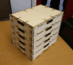 Laser Cut Stackable Storage Boxes Free DXF File