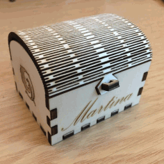 Laser Cut Wedding Ring Box Free DXF File