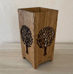 Laser Cut Night Candle Holder Free DXF File