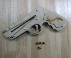 Laser Cut Diy Revolver 3d Wooden Puzzle Free CDR Vectors Art
