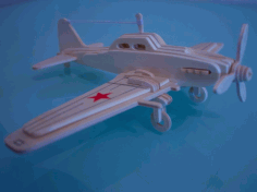 Laser Cut Ilyushin il-2 Sturmovik 3d Puzzle Free CDR Vectors Art