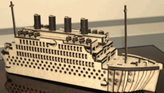 Laser Cut Titanic 3d Puzzle Free CDR Vectors Art