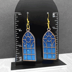 Laser Cut Acrylic Earring Display Stand Jewelry Holder Free CDR Vectors Art