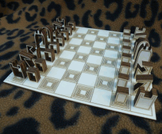 Laser Cut Wooden Chess Sets Free CDR Vectors Art