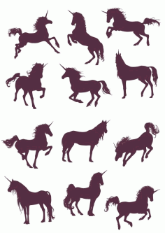 Unicorn Horse Free CDR Vectors Art