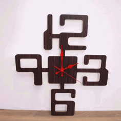 Laser Cut Cool And Unique Wall Clock Free DXF File