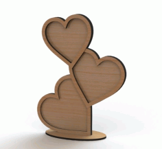 Laser Cut Wooden Heart Photo Frames Free CDR Vectors Art