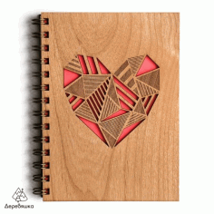 Notebook Heart Template For Laser Cut Free CDR Vectors Art
