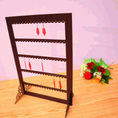 Laser Cut Earring Stand Mdf 3mm Free DXF File