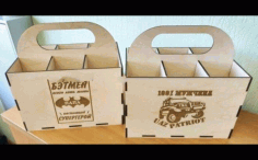 Box For Beer With Man And Craft For Laser Cut Free PDF File