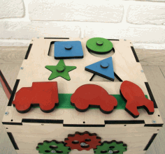 Busy Cube Wood Gift Wooden Toy For Laser Cut Free PDF File