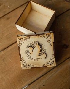 Decorative Laser Engraved Gift Box Jewelry Box Free PDF File