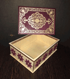 Festive Box Wooden For Laser Cut Free PDF File