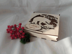 Folding Lid Candy Box Plywood 4mm For Laser Cutting Free PDF File