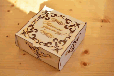 Gift Box For New Year For Laser Cutting Free PDF File