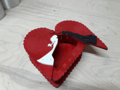 Heart Box Drawing For Laser Cut Free PDF File