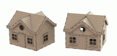 House Box For Laser Cut Free PDF File