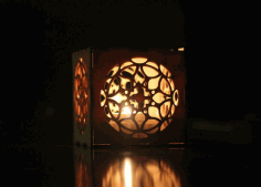 Laser Cut Night Light Box Lamp Template Free DXF File