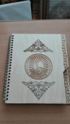 Laser Cut Notebook Cover Free DXF File
