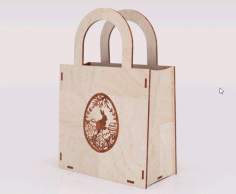 Laser Cut Personalized Gift Bag Wooden Bag 4mm Free DXF File