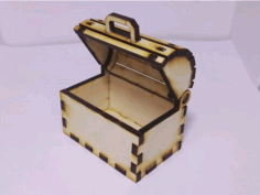 Laser Cut Toy Treasure Chest Box Free DXF File
