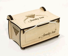 Laser Cut Wooden Jewelry Box With Lid Template Free DXF File
